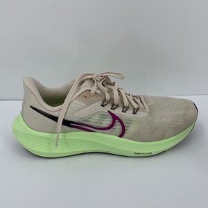 Nike Air Zoom Pegasus 39 Running Shoe sneaker tan green ombre swoosh women 7.5